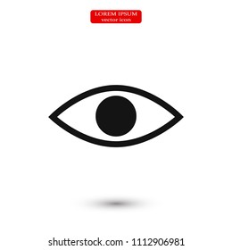 eye icon, stock vector illustration flat design style