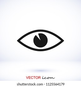 eye icon, stock vector illustration flat design style