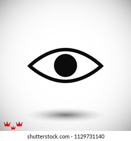 eye icon, stock vector illustration flat design style
