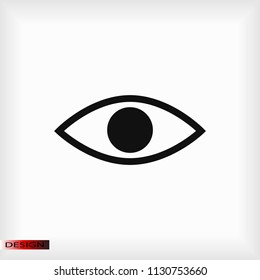eye icon, stock vector illustration flat design style