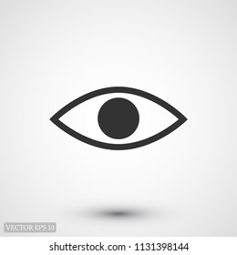 eye icon, stock vector illustration flat design style