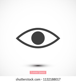 eye icon, stock vector illustration flat design style