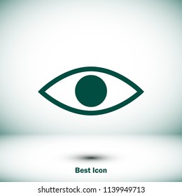 eye icon, stock vector illustration flat design style