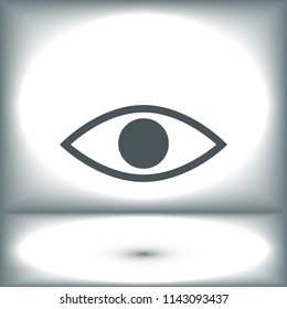 eye icon, stock vector illustration flat design style