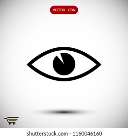eye icon, stock vector illustration flat design style