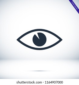 eye icon, stock vector illustration flat design style