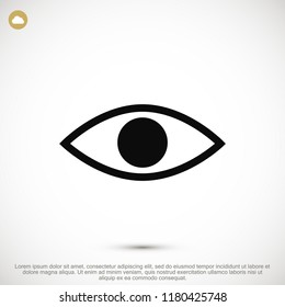 eye icon, stock vector illustration flat design style