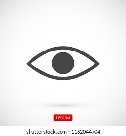 eye icon, stock vector illustration flat design style