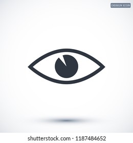 eye icon, stock vector illustration flat design style