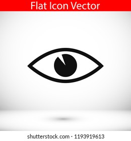 eye icon, stock vector illustration flat design style