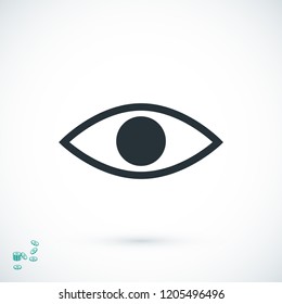 eye icon, stock vector illustration flat design style