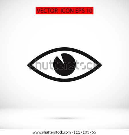 eye icon, stock vector illustration flat design style