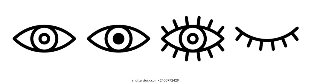 Eye icon symbol basic simple design