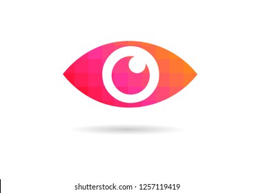 Eye icon - eye symbol.  flat eye sign vector. colorful eye icons - Vector