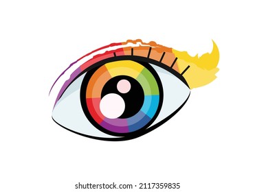Eye icon - eye symbol. flat eye sign vector
