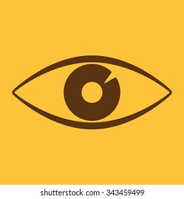 The eye icon. Eye symbol. Flat Vector illustration