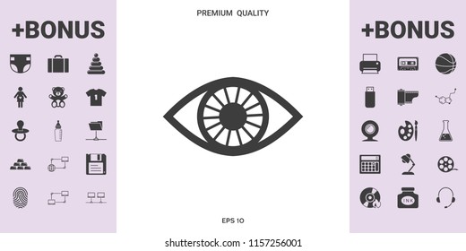 Eye icon symbol - graphic elements for your design
