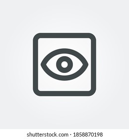 eye Icon symbol isolated on white background. Vector Illustration