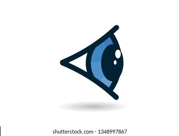 eye icon eye symbol eye logo flat vector
