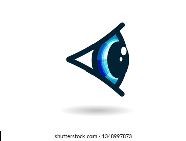 eye icon eye symbol eye logo flat vector
