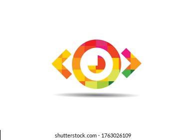 eye icon eye symbol eye logo flat colorful vector

