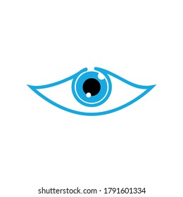 símbolo de ojo símbolo de ojo logotipo de ojo vector de color plano. Logo de la visión ocular. Ilustración bursátil.