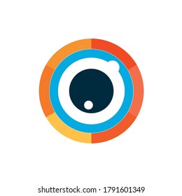 eye icon eye symbol eye logo flat colorful vector. Eye vision logo. Stock illustration.
