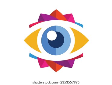 eye icon eye symbol eye logo flat colorful vector 