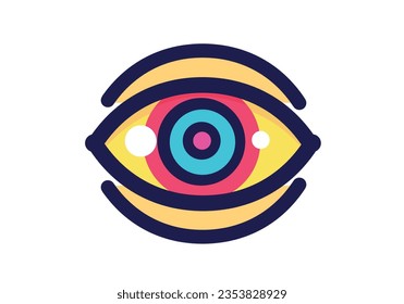 eye icon eye symbol eye logo flat colorful vector 
