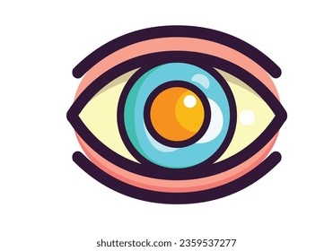 eye icon eye symbol eye logo flat colorful vector