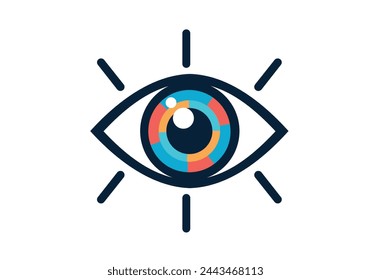 eye icon eye symbol eye logo flat colorful vector 