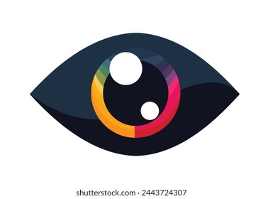 icono de ojo símbolo de ojo logotipo de ojo vector colorido plano