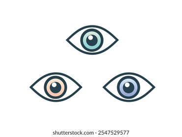 eye icon eye symbol eye logo flat colorful vector 