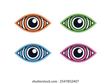 eye icon eye symbol eye logo flat colorful vector 