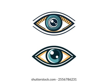 eye icon eye symbol eye logo flat colorful vector 
