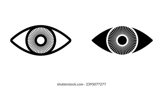 Eye Icon. symbol for mobile concept and web design. vector illustration