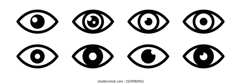 Eye Icon Symbol. Preview Icon, Vector Illustration