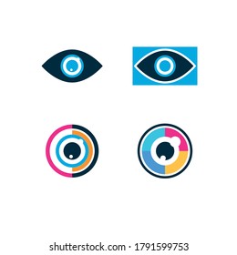 Eye icon - eye symbol vector. Flat eye icons. Collection of eyes icons and symbols - logo design. Vector illustration