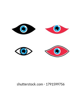 Eye icon - eye symbol vector. Flat eye icons. Collection of eyes icons and symbols - logo design. Vector illustration