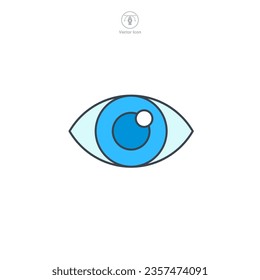 Eye icon symbol vector illustration isolated on white background