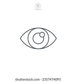 Icono ocular ilustración vectorial aislada en fondo blanco