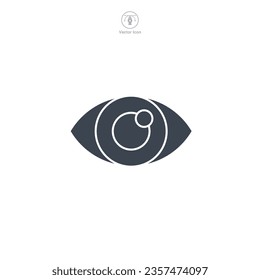 Eye icon symbol vector illustration isolated on white background