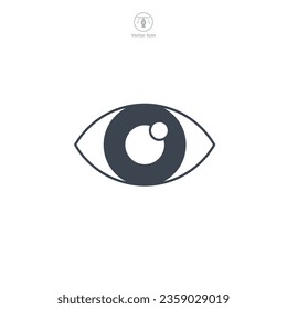 Icono ocular ilustración vectorial aislada en fondo blanco