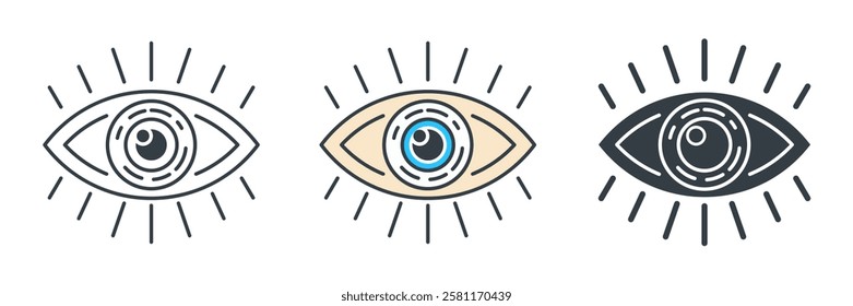 Eye icon symbol vector illustration isolated on white background