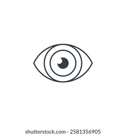 Eye icon symbol vector illustration isolated on white background