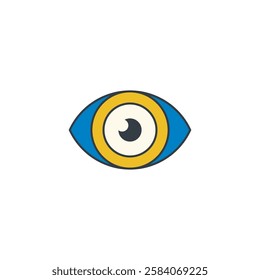 Eye icon symbol vector illustration isolated on white background