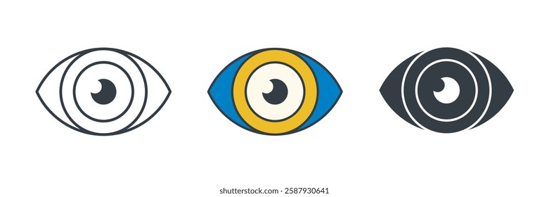 Eye icon symbol vector illustration isolated on white background