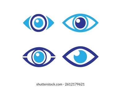 Eye icon symbol vector illustration on white background