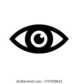Symbol-Vektor für das Augensymbol im weißen Hintergrund