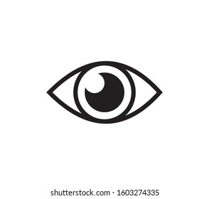 Eye icon symbol vector. Vision vector illustration on white background